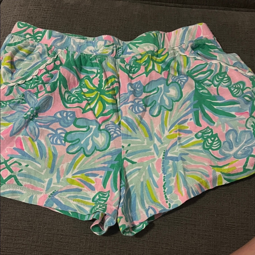 Lilly Pulitzer Kids Floral Print Shorts - Pink, Green, Blue